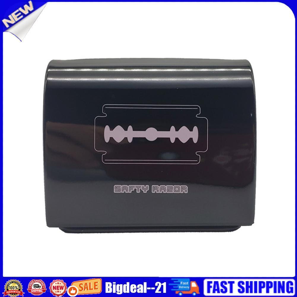 Blade Recycling Box Safety Barber Shop Shaving Razor Blade Storage Tin Case