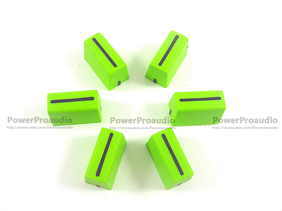6pcs New Channel Crossfader Fader Cap Knob For RANE 56 RANE TTM56 TTM 56s(green)
