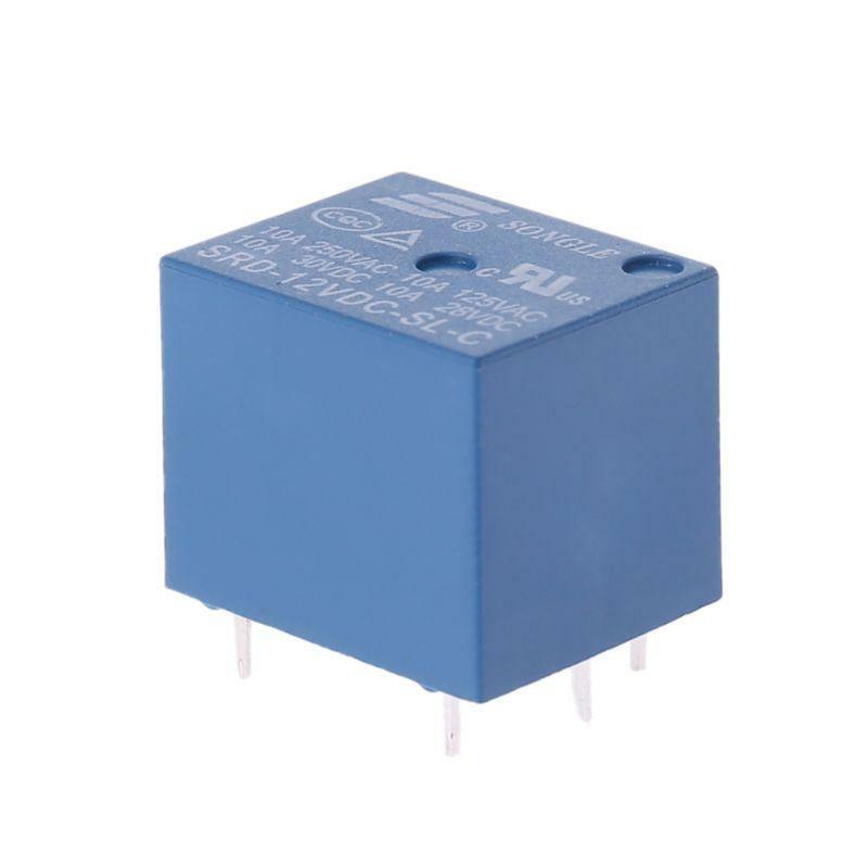 New High Quality 10 PCS 5 Pins RELAY 12V DC Coil Power Relay PCB