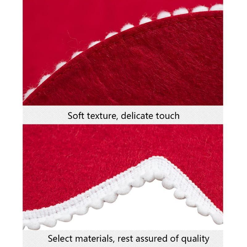 47 Inches Christmas Tree Skirt Flower Lace Rugs Tree Ornaments Xmas Tree Skirt