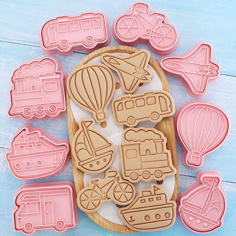 8 Pieces Car Transportation Cookie Cutter Mold for Baking Bread Cuttersoft Fruit