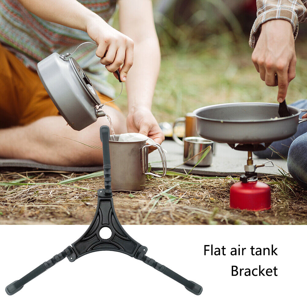 Gas Tank Holder Bracket Outdoor Camping Air Bottle Tripod Canister Stand