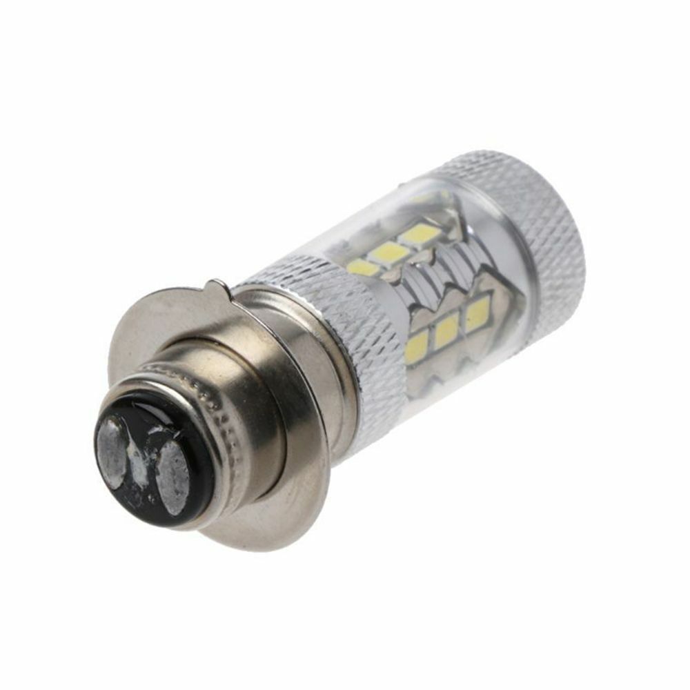 1Pc Practical Bulb Bright LED White 12V 16SMD 80W H6 P15D Motorcycle Headlight