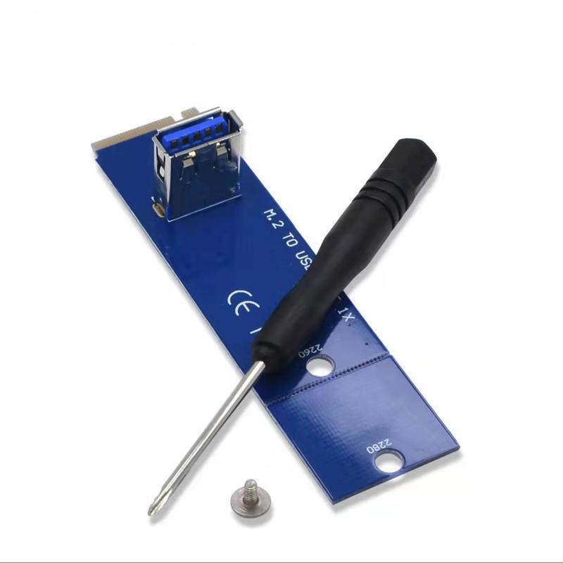 M.2 NGFF- to PCI-E X16 Riser Card M2 M Key to USB 3.0 Adapter for Bitcoin Miner