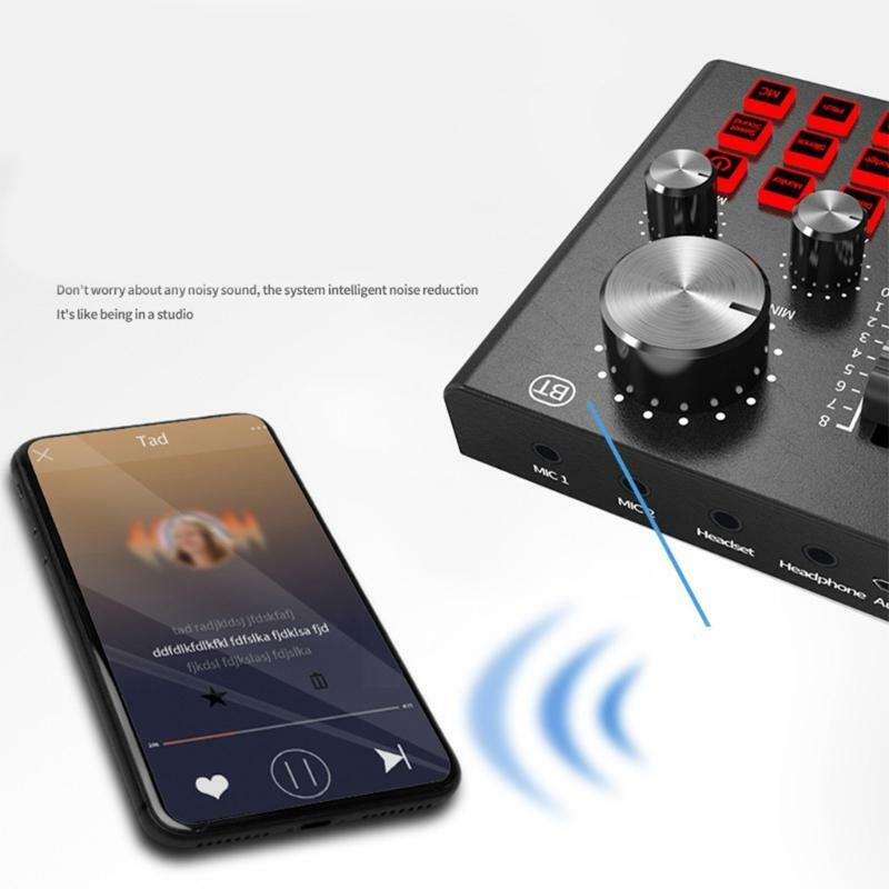 Headset Microphone Webcast Multifunctional Live Sound Card for Live Broadcast