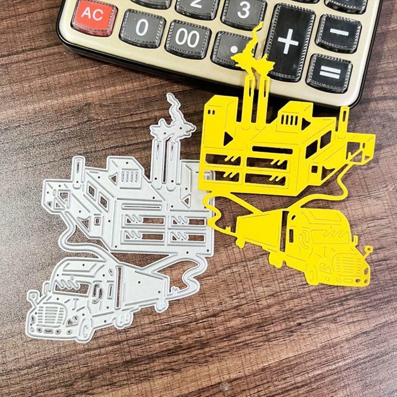 Factory and Trucks Metal Cutting Dies Embossing Stencil DIY Scrapbook Template