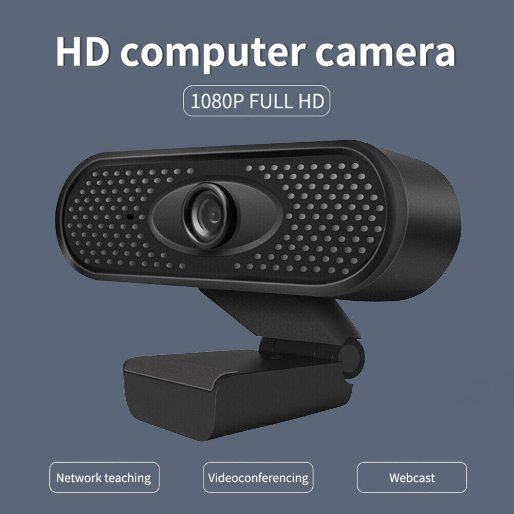 2MP USB Webcam with Built-in Mic Manual Focus 1080P HD PC TV Web Camera