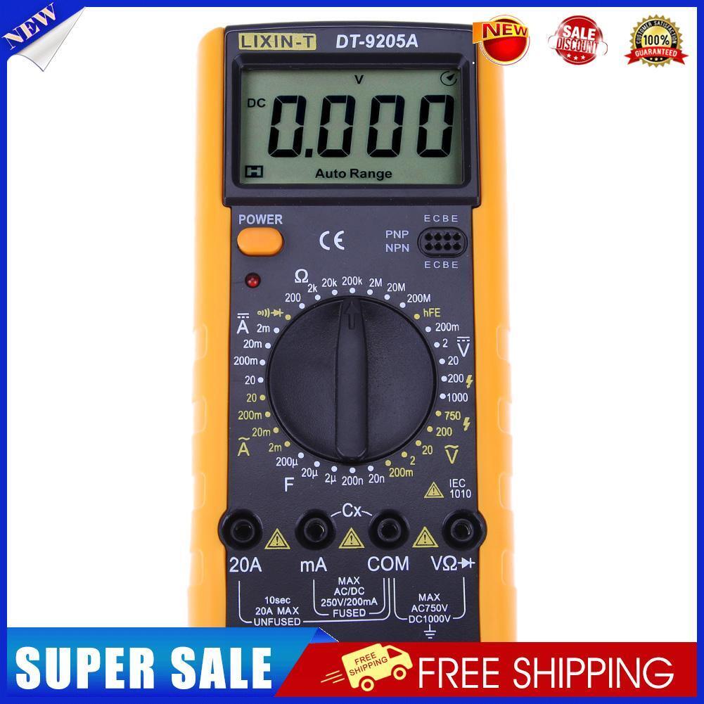 DT9205 Protection Digital Multimeter Ammeter Current Capacitance Tester