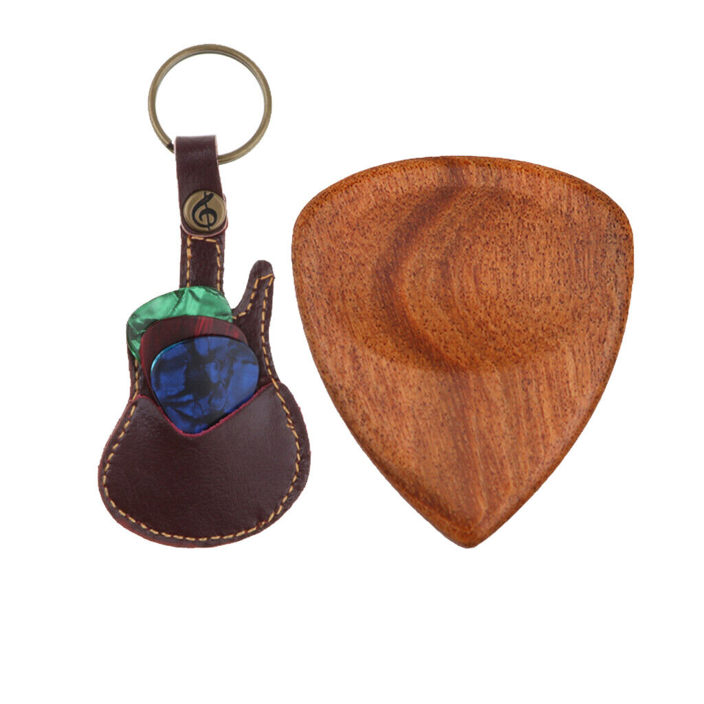 Keychain Bag Guitar Plectrum Holder Bag Case +  for String Instrument