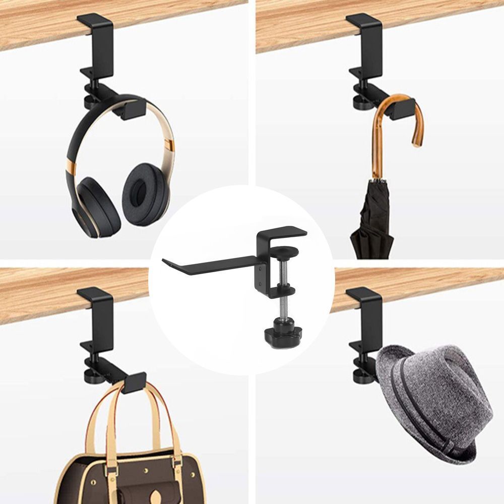 Desktop Clamp Mic Stand Headphone Holder Hanger Bracket Clamp Headset Bracket