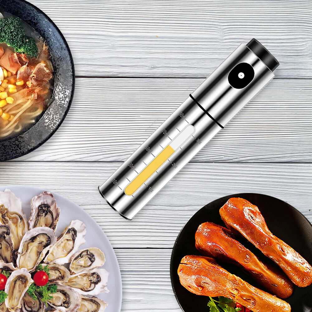 304 Stainless Steel Oil Spray Bottle Barbecue Seasoning Bottle With Scale