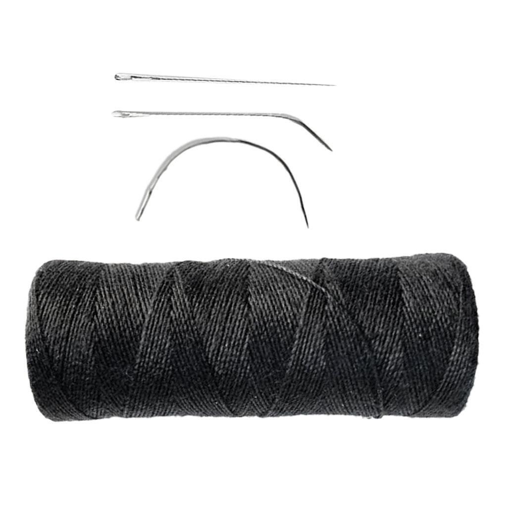 Cotton Hair Track Weft Weaving Sew Decor Thread for Hair Extensions Black