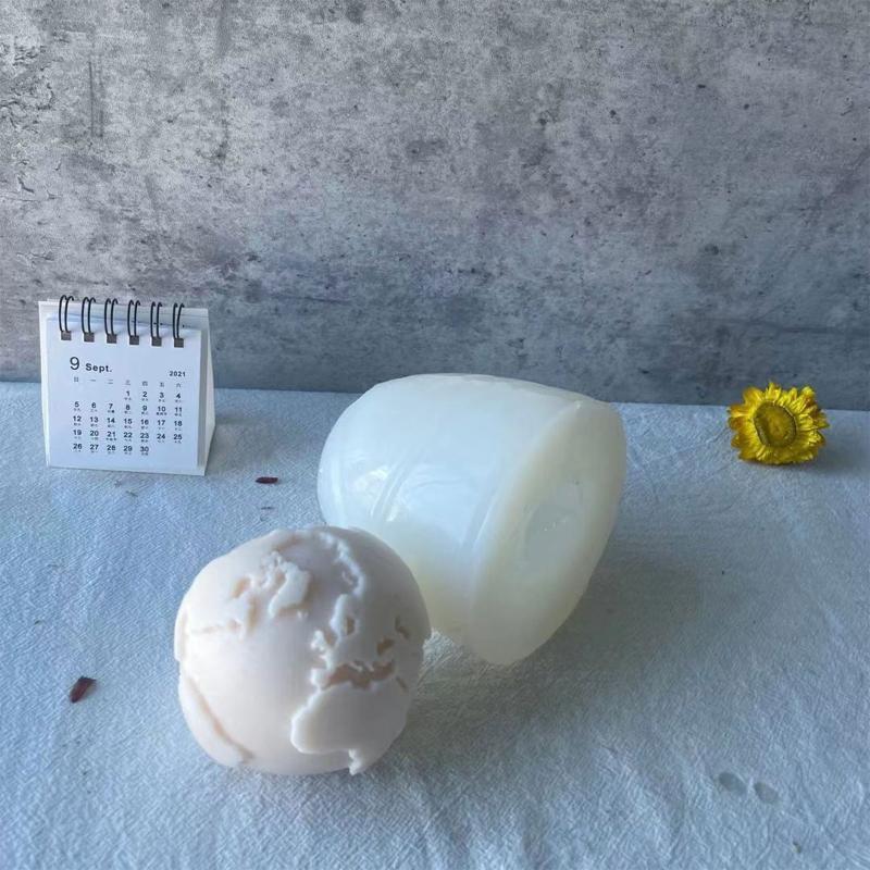 Silicone Soap Moulds Candle Mould Mousse Molds DIY Earth Shaped Baking Accessory