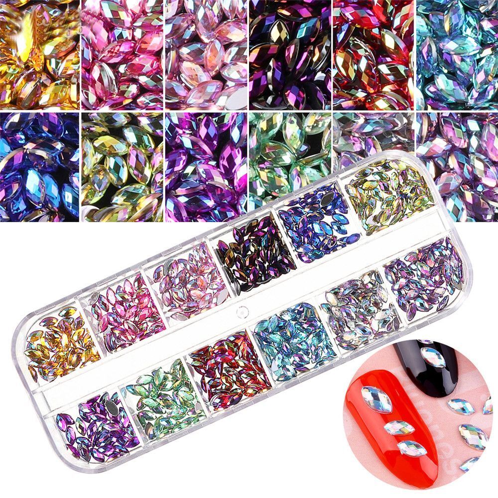 Face Body Adornment Horse Eye AB Rhinestone Crystal Gems Nail Decorations