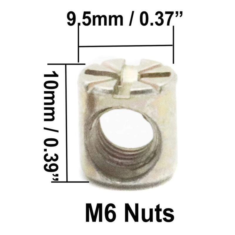 Baby Bed Crib Screws Hardware Replacement Kit M6x40mm/ 50mm/ 60mm/ 70mm/ 80mm
