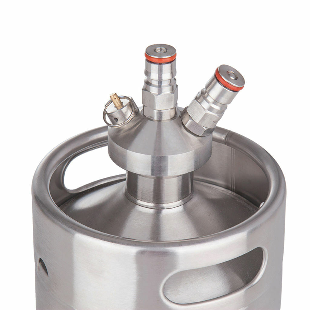 Mini Keg Beer Dispenser, Stainless Steel Mini Keg Beer Growler Spear Tap