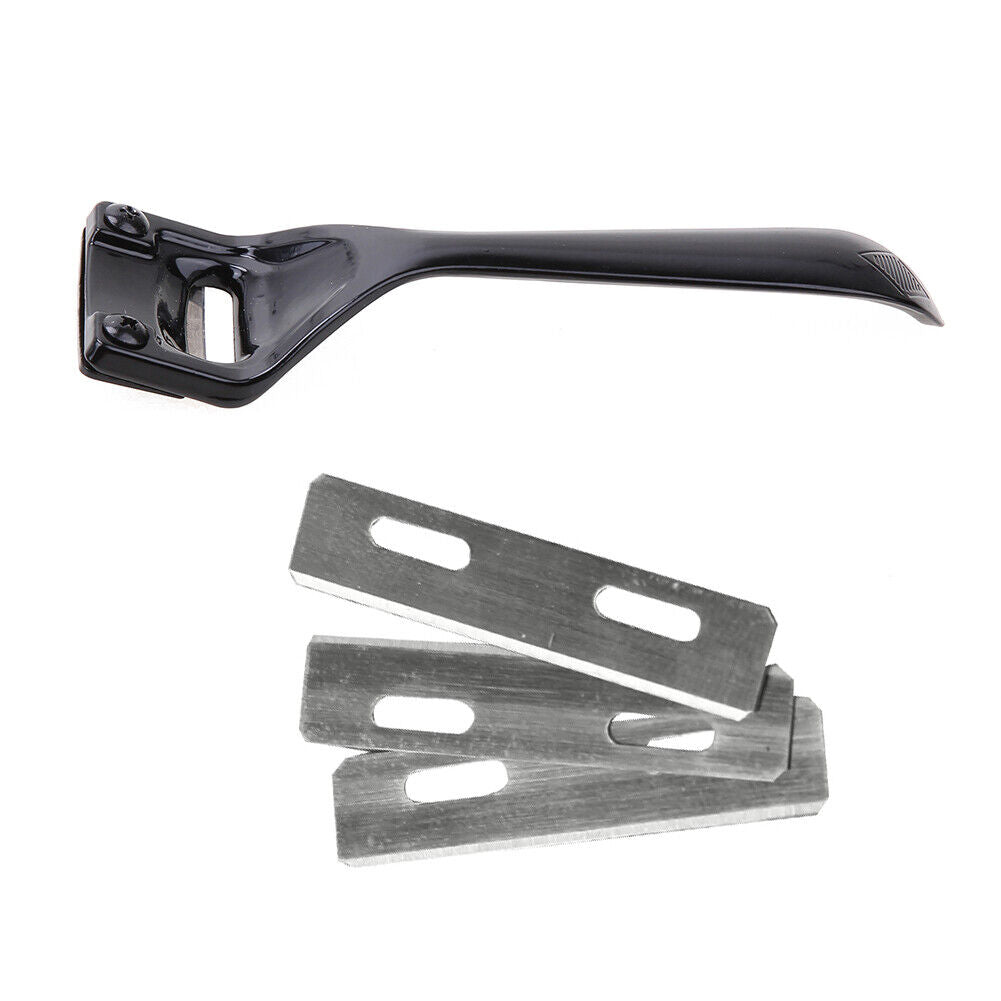 Leather Super Edge Skiving Skiver Metal w/ 3 Blades Folds Seams Tool(Black)