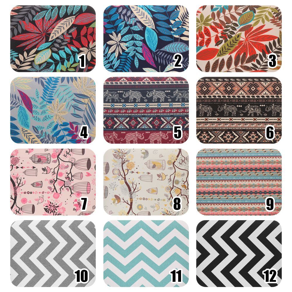 Coaster Rubber Anti-slip Canvas Ethnic Style Mousepad Desk Cushion Mice Mat