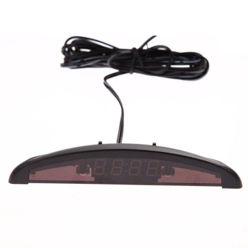 Digital Car Thermometer Luminous LED Digital Clock Watch for Car Time Display