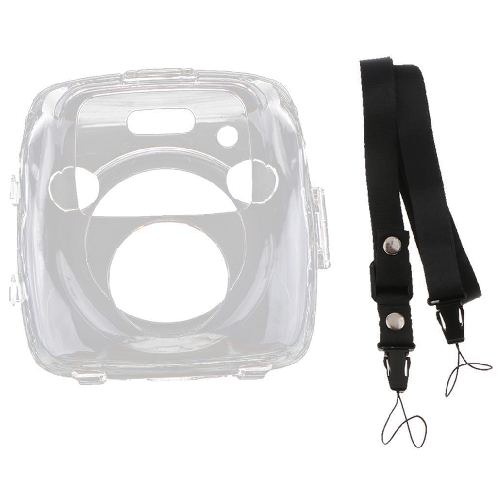 Crystal Hard PVC Cover with Removable Rainbow Shoulder Strap, Clear