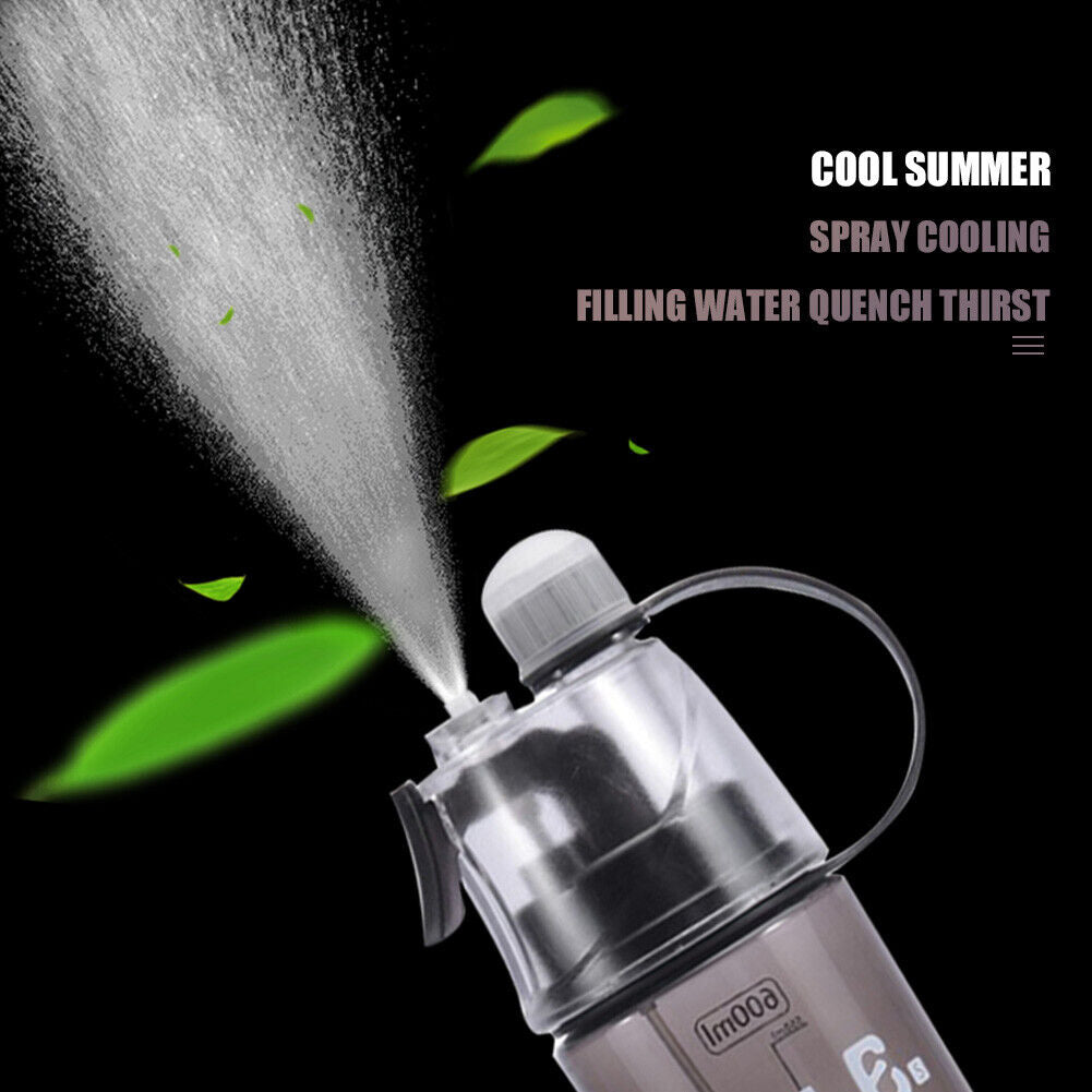 600mL Sports Spray Kettle Outdoor Cycling Camping Leakproof Water Bottle