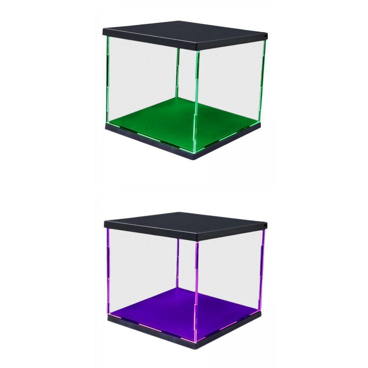 of 2 Plastic Display Show Cases with  Dustproof for