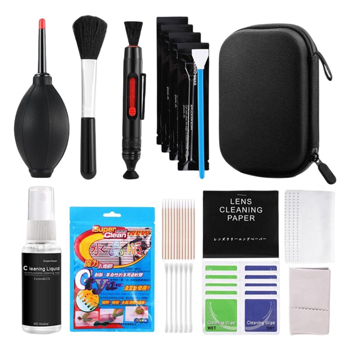 Blesiya Camera Cleaning Kit for DSLR Cameras with Carry Case + Traveling Pouch