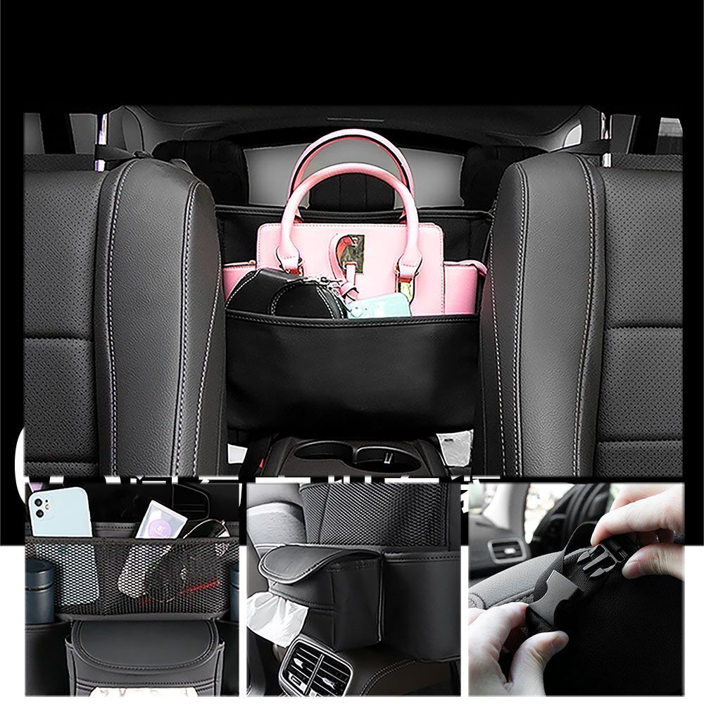 Car Seat Storage Bag Seat Back Net Organizer Container Auto Handbag Holder
