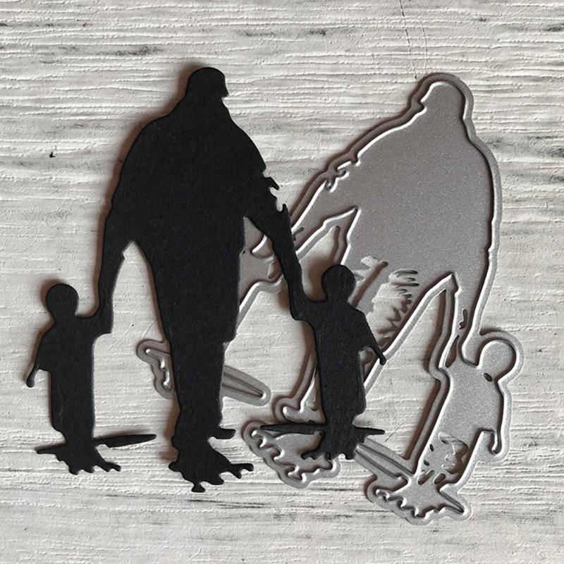 Dad Son Metal Cutting Dies Stencil Scrapbooking DIY Album Stamp Paper Card Mold