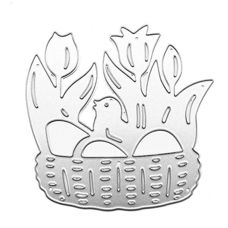 Flower Basket Metal Cutting Dies Stencil DIY Scrapbooking Album Paper Template