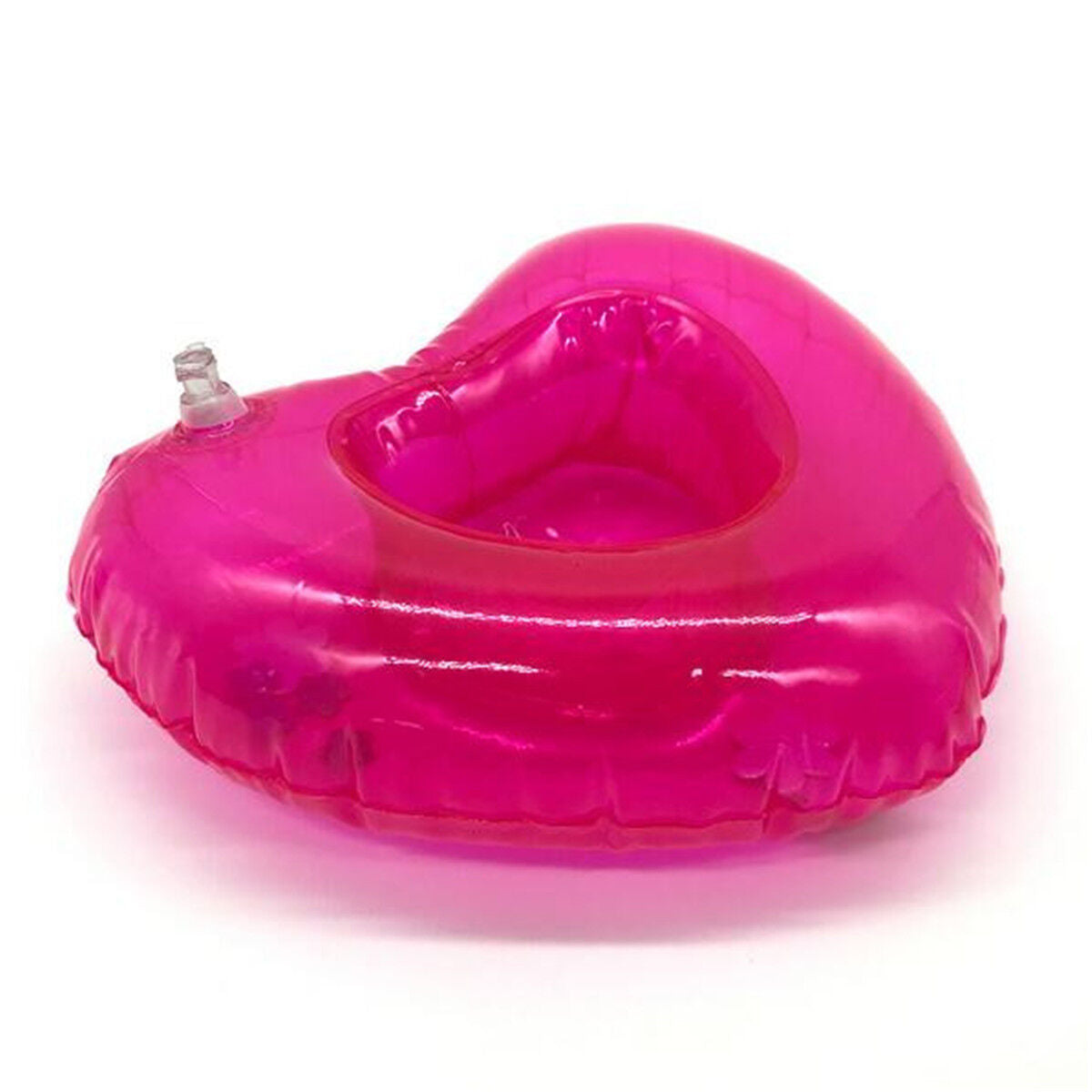 Inflatable Heart-shaped Floating Drink Can Cup Holder Swimming Pool Bath Beach