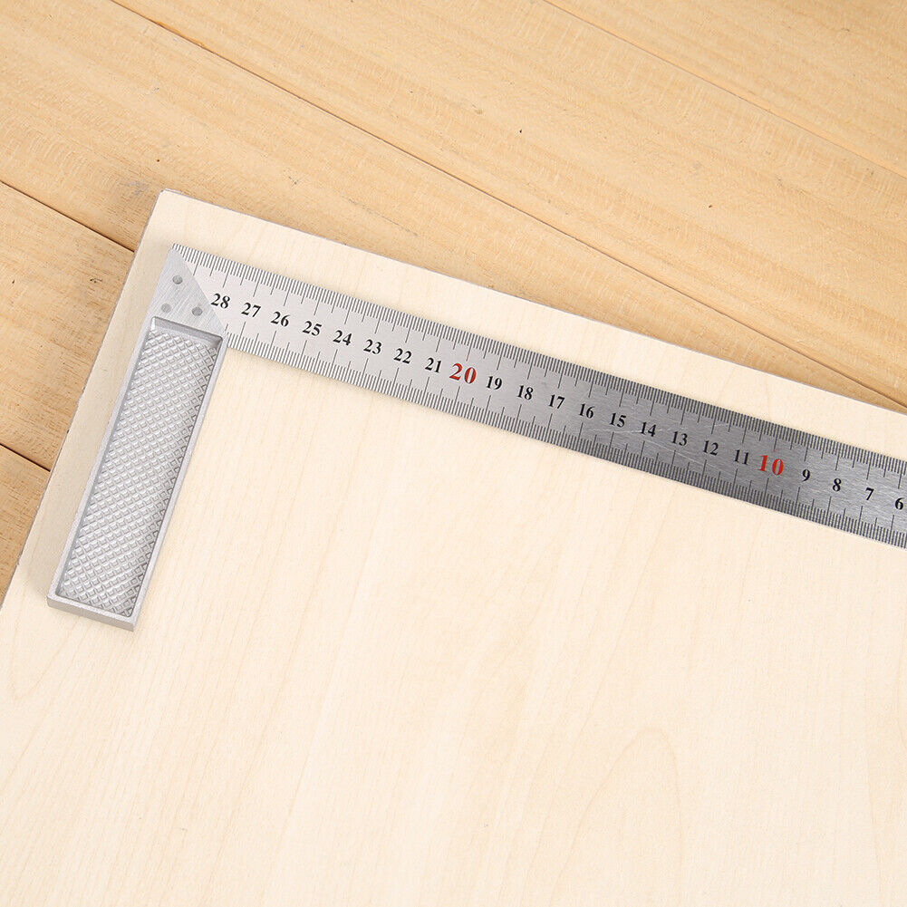 300mm Aluminum Alloy Square Ruler 90 Degree Right Angle Turning Ruler Gauge