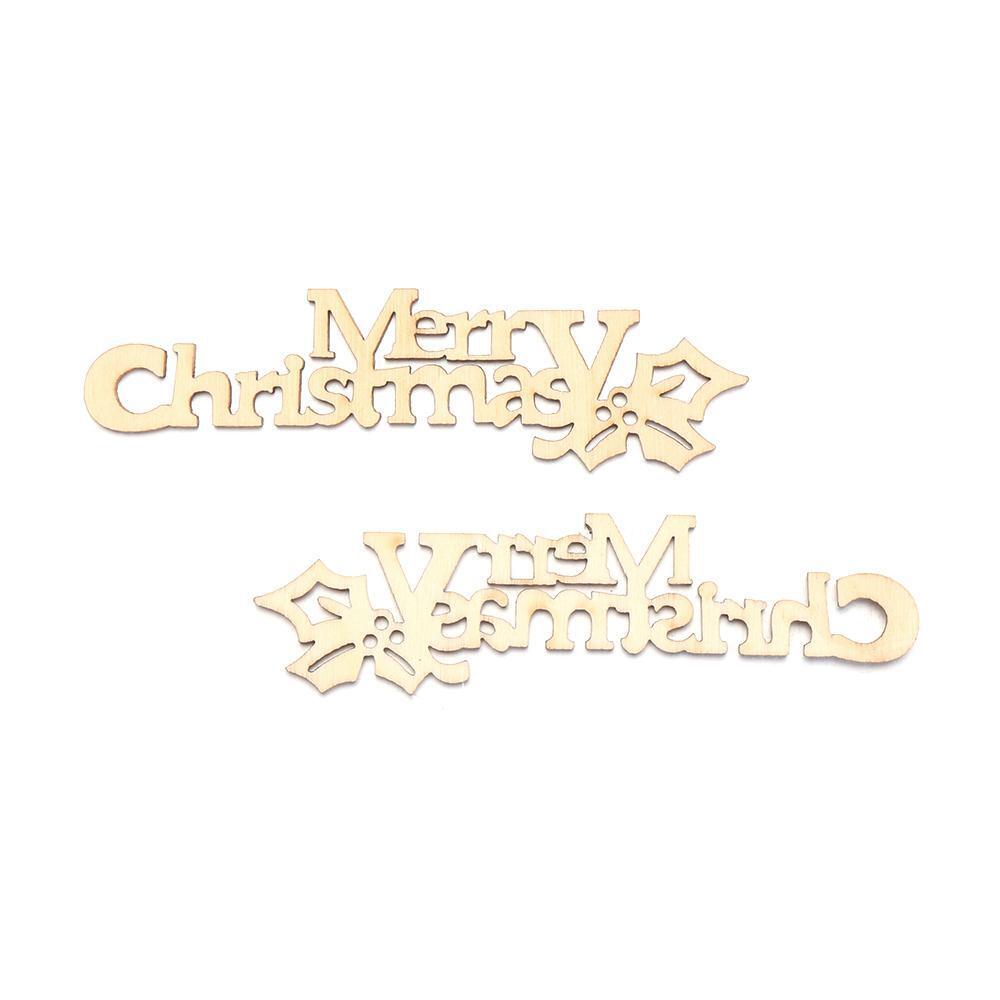 Wood DIY Crafts Wooden Slice Xmas Decoration Wood Pieces Merry Christmas