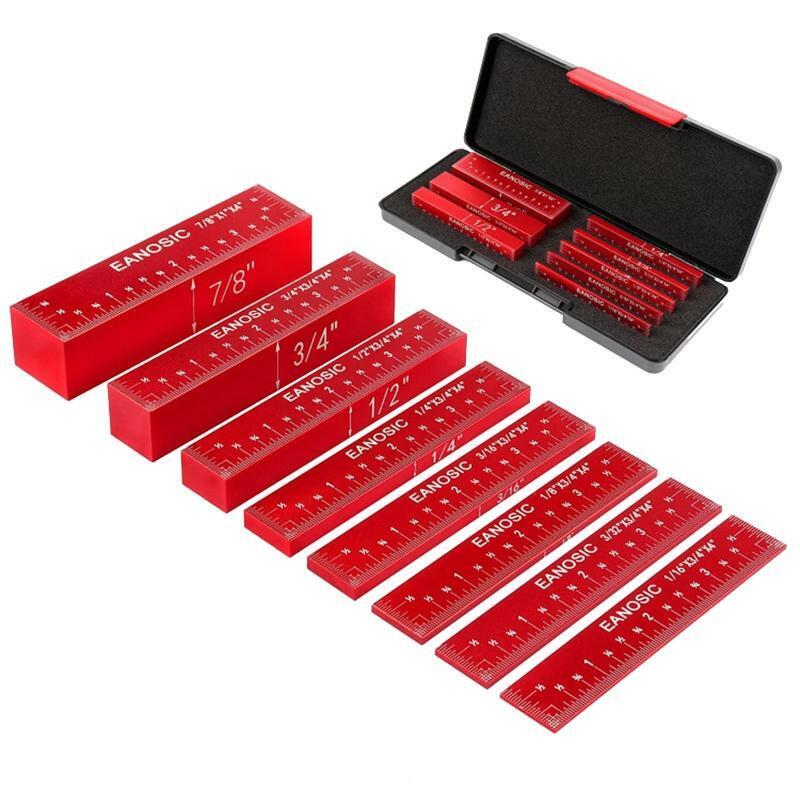 Setup Blocks Height Gauge Set Woodworking Setup Bars for Router & Table Saw 8pcs