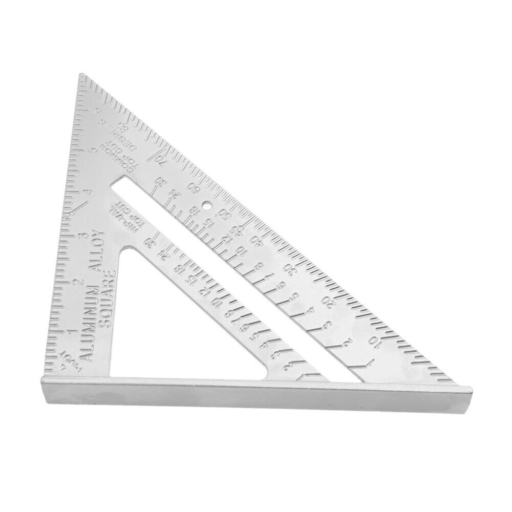 Measuring Square Speed 7" Triangle Ruler Protractor Miter Framing Aluminum Alloy
