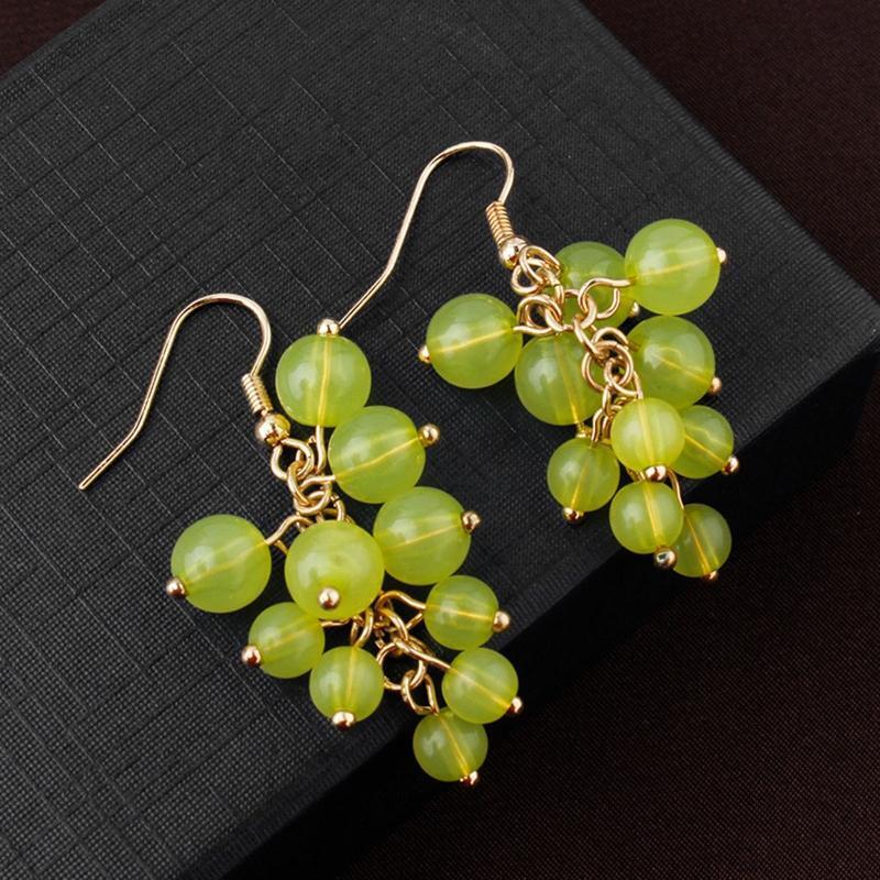 Fresh Grape Earrings Creative Lifelike Fruit Earrings for Women Girls Present