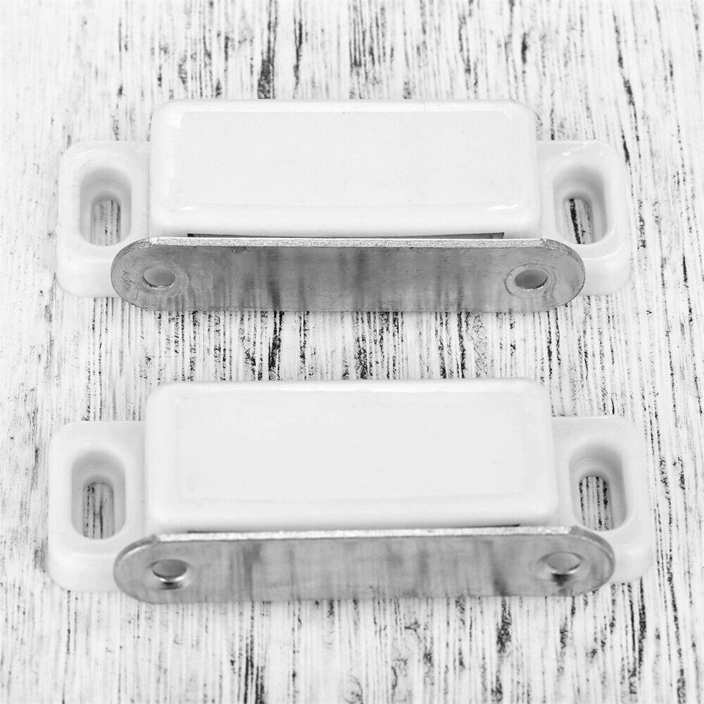 2pcs White Strong Magnetic Door Catch Cabinet Cupboard Wardrobe Door Catches