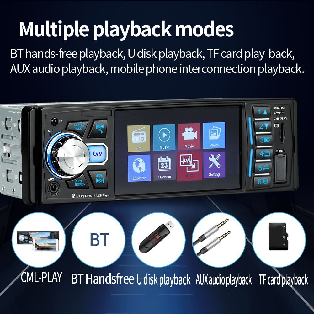 Camera Car Stereo Radio Car MP5 Player In-dash Audio Head Unit Bluetooth