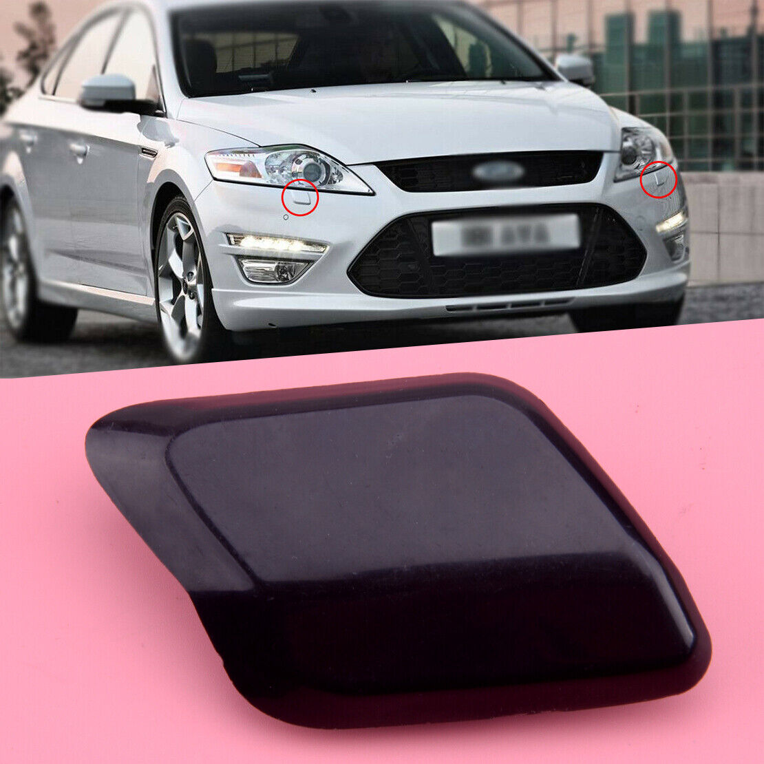 Right RH Headlamp Headlight Washer Jet Cover Cap fit for Ford Mondeo MK4 2007-10