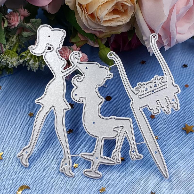 Hairdressing Metallic Cutting Dies Exquisite Scrapbooking Embossing Template