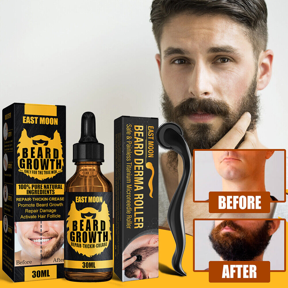 Beard Growth Roller Anti Hair Loss Beard Growing Essential Oil for Men (01)