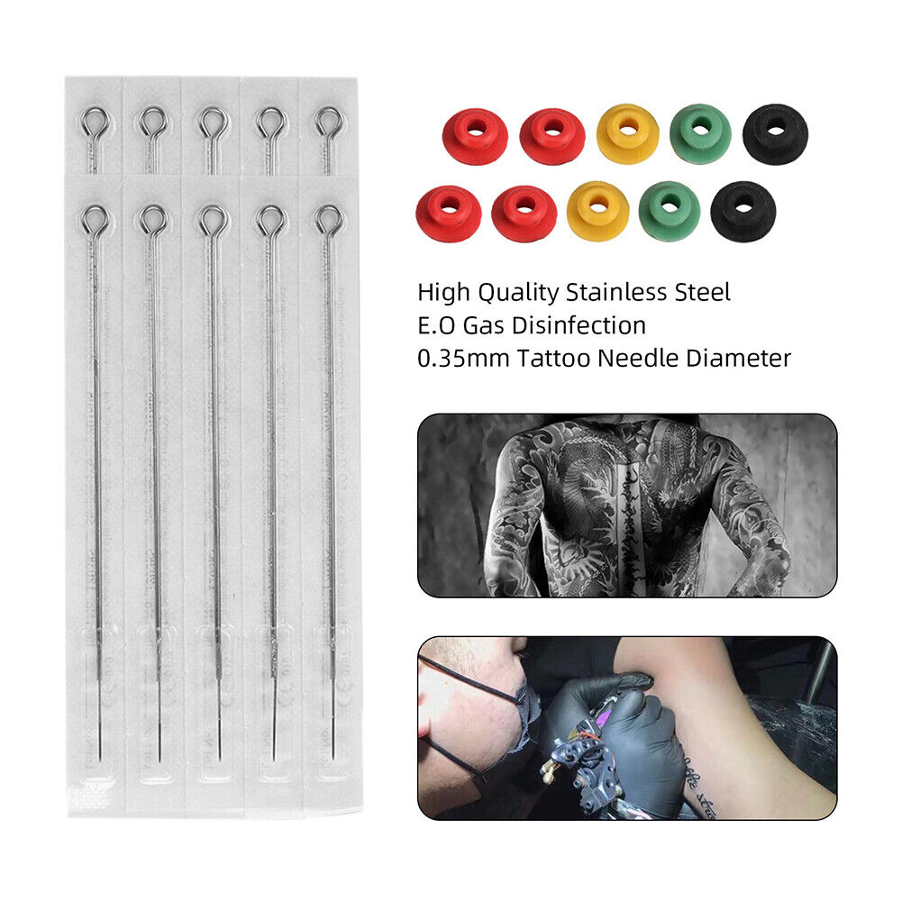 Tattoo Stick Poke Kit Hand Pen Needles Cushion DIY Body Art Supplies (9RL)