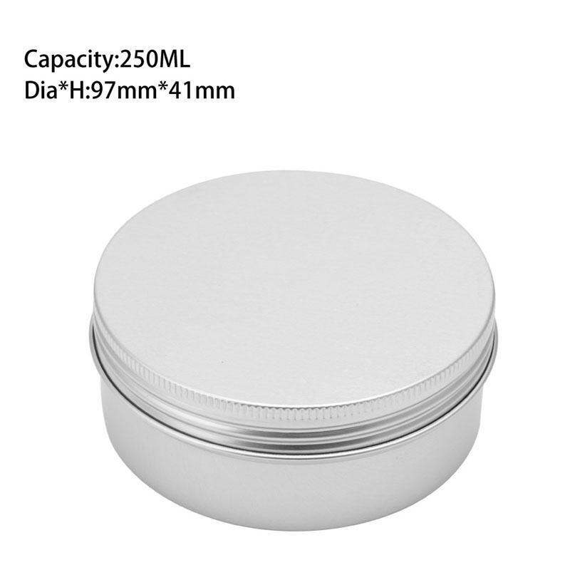 10-200ML Durable Aluminum Cosmetic Pot Lip Balm Jar Containers Oil Wax Empty New