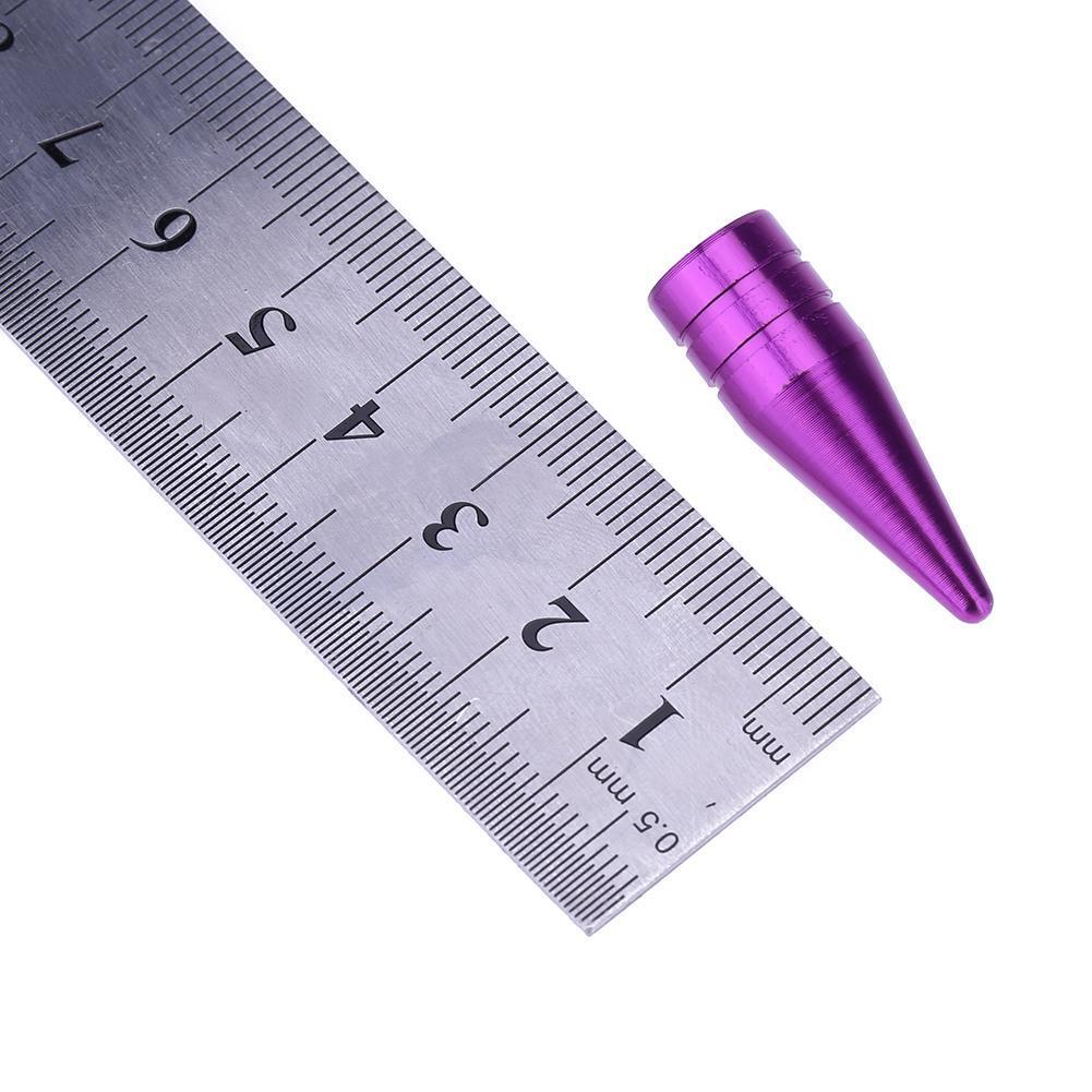 4pcs Tyre Valve Caps Aluminum Alloy Bike Car Tire Valve Caps(Purple)