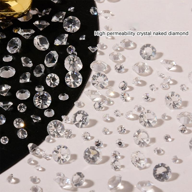 Crystal Nail Art Rhinestones Pointed Back Nail Stones Gems Acrylic Nail Supplies
