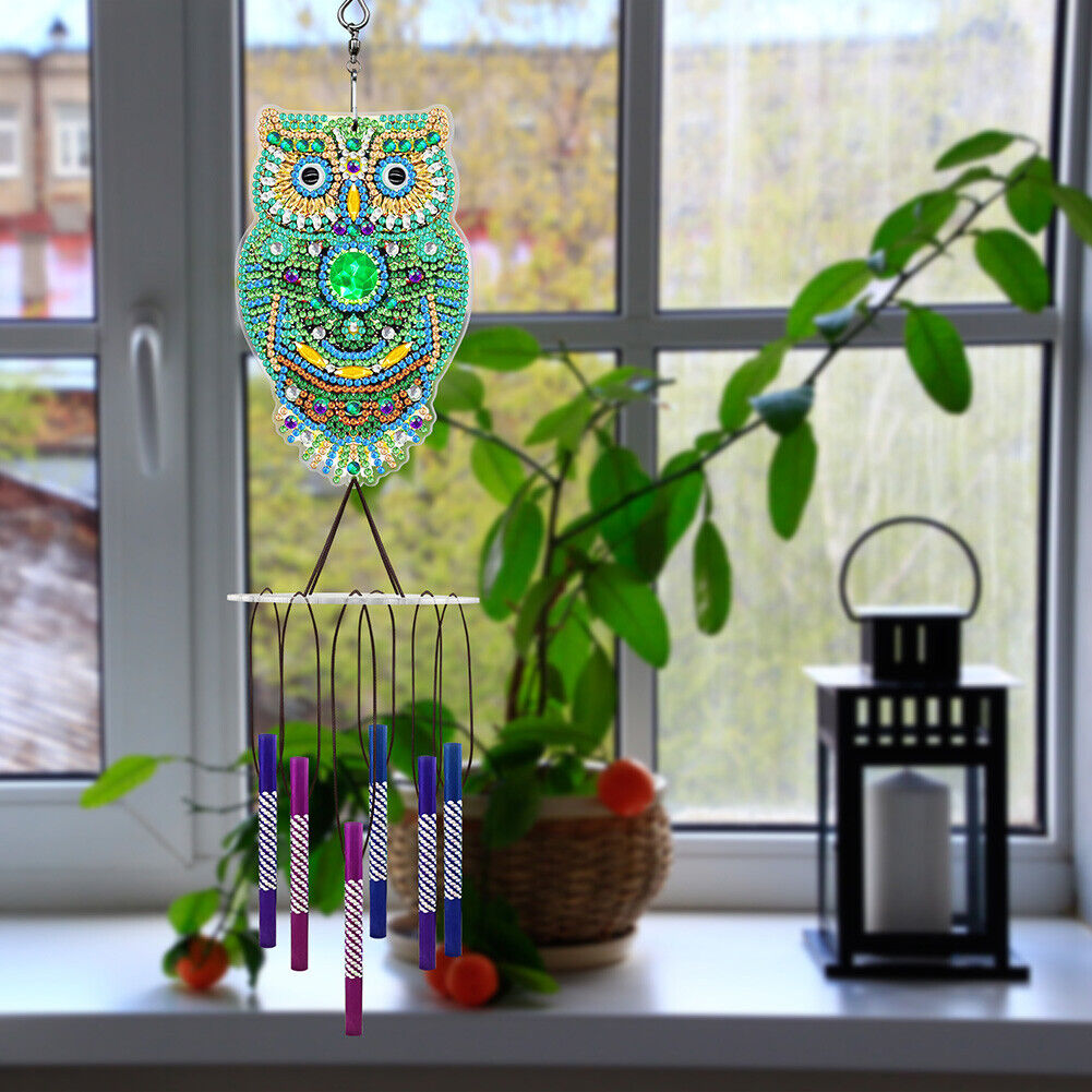 Acrylic Wind Chime Bell Pendant DIY Diamond Painting Home Decor (FLDZ07)