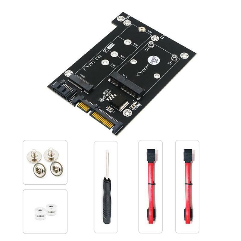 MSATA or M.2 to Dual Sata 3.0 Adapter Board 2-in-1 NGFF or mSATA Converter Kit