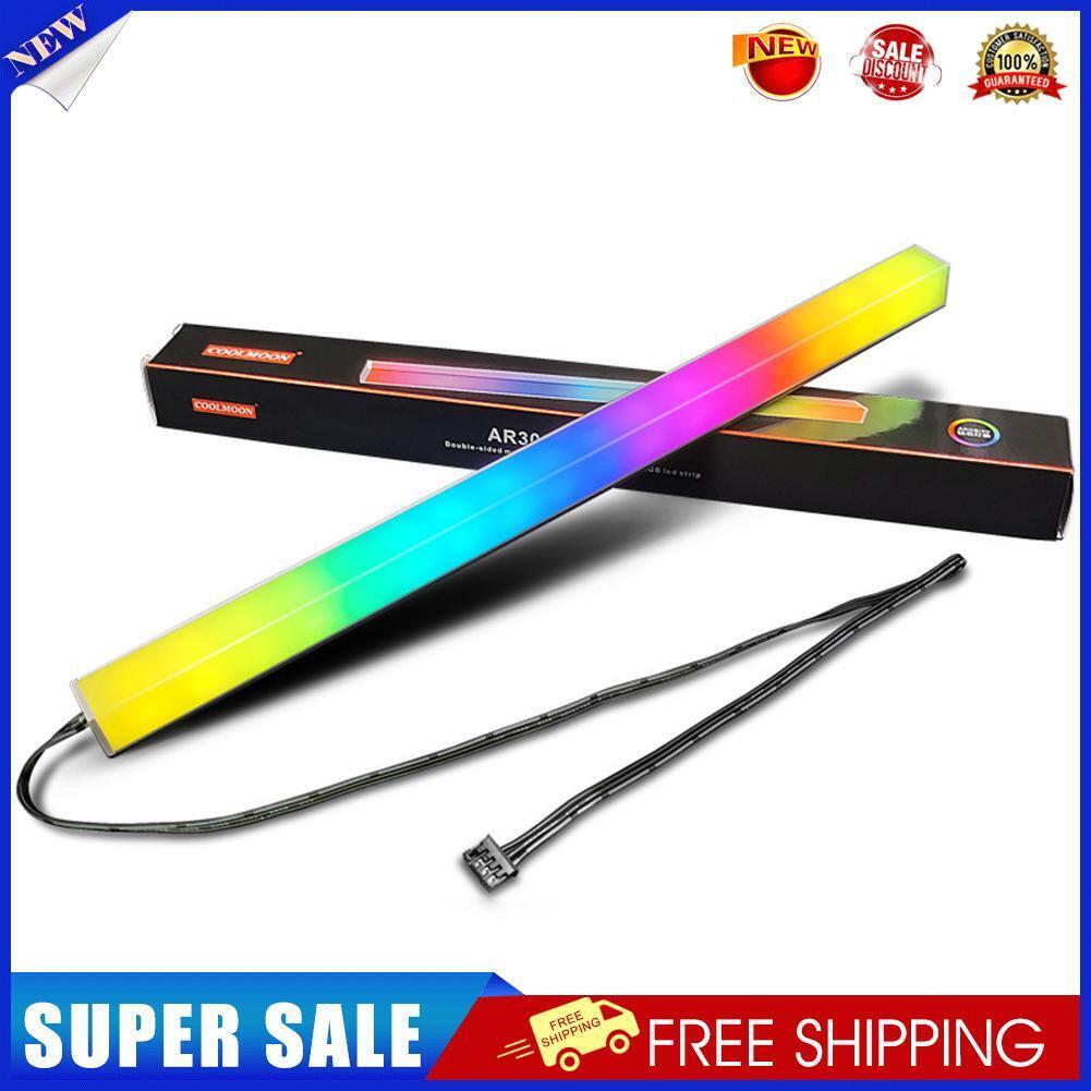 COOLMOON 30cm Light Strip Aluminum Magnet RGB LED Color Lamp (Small 4Pin)