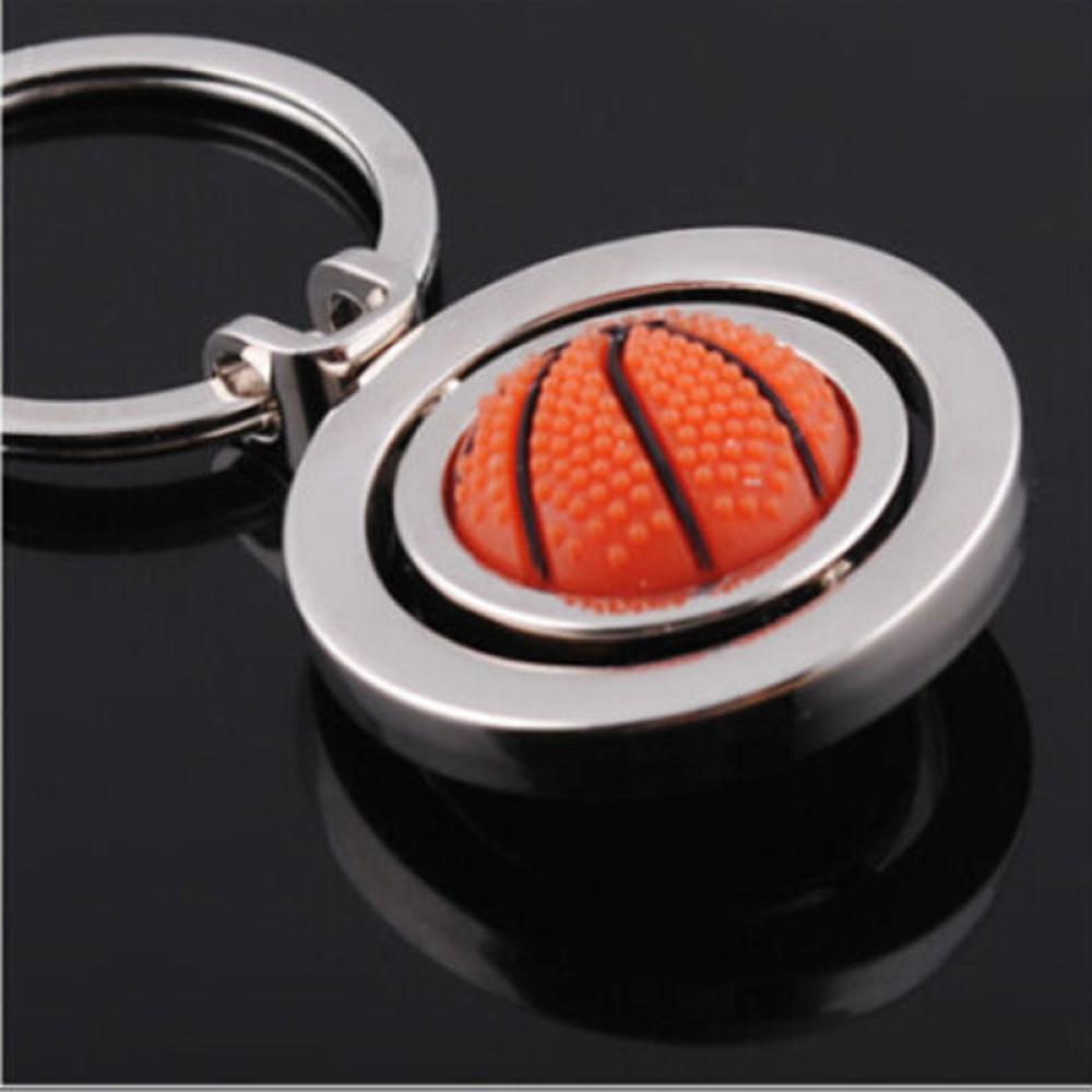 Hot Sell Sports Lovely Rotating Keychain Basketball Keyring KeyFob