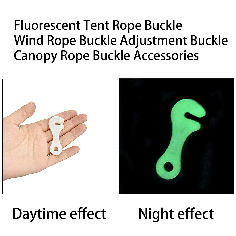 10pcs Luminous Tent Windproof Cord Rope Fixing Buckles Canopy Cord Buckle